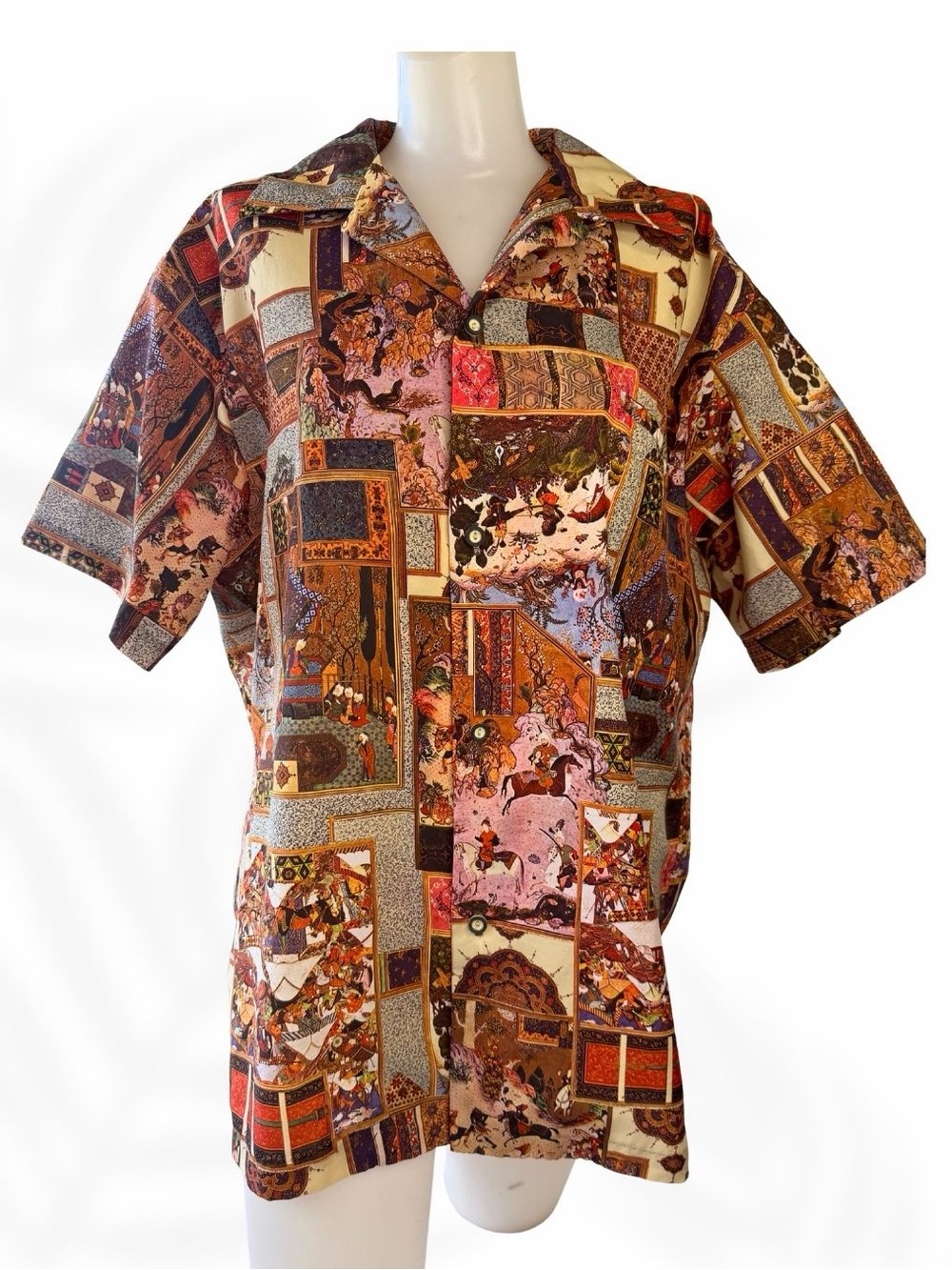 Liberty House of Hawaii Vintage Scenic Print Camp Shirt men’s size L
